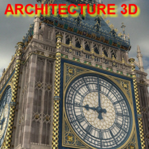 3D Models Architecture Famous landmark 3D Model Big Ben Clock Tower london England